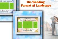 Desain Bio Wedding Format Ai Landscape