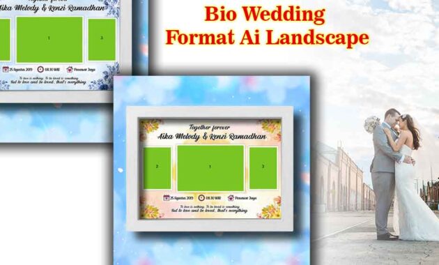 Desain Bio Wedding Format Ai Landscape