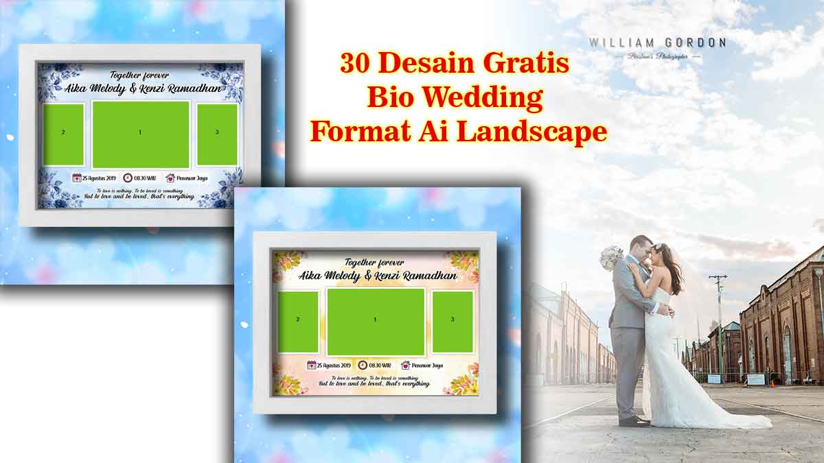 Desain Bio Wedding Format Ai Landscape