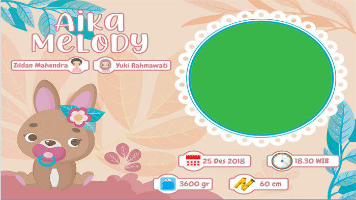 Desain Baby Bio Biodata Bayi Format AI