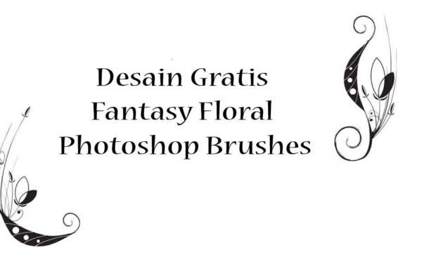 Desain Fantasy Floral Photoshop Brushes