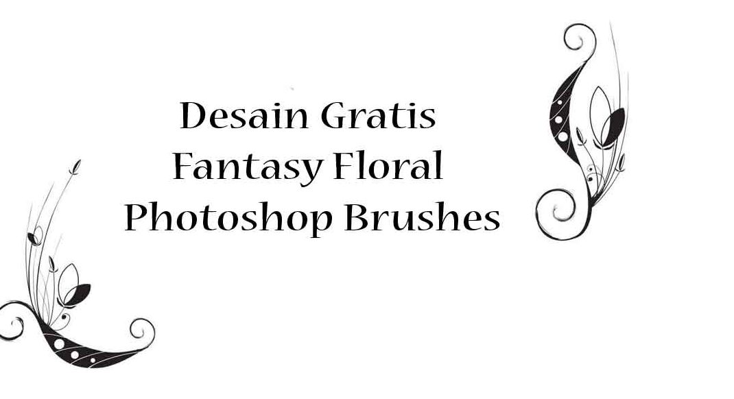 Desain Fantasy Floral Photoshop Brushes