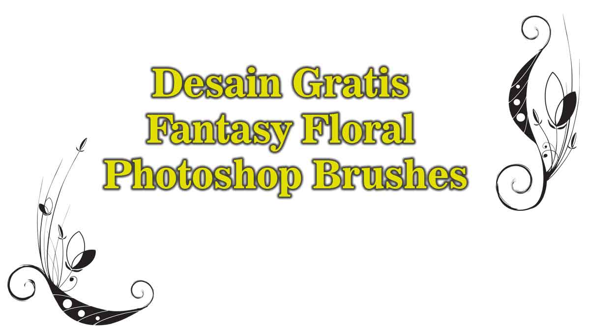 Desain Fantasy Floral Photoshop Brushes